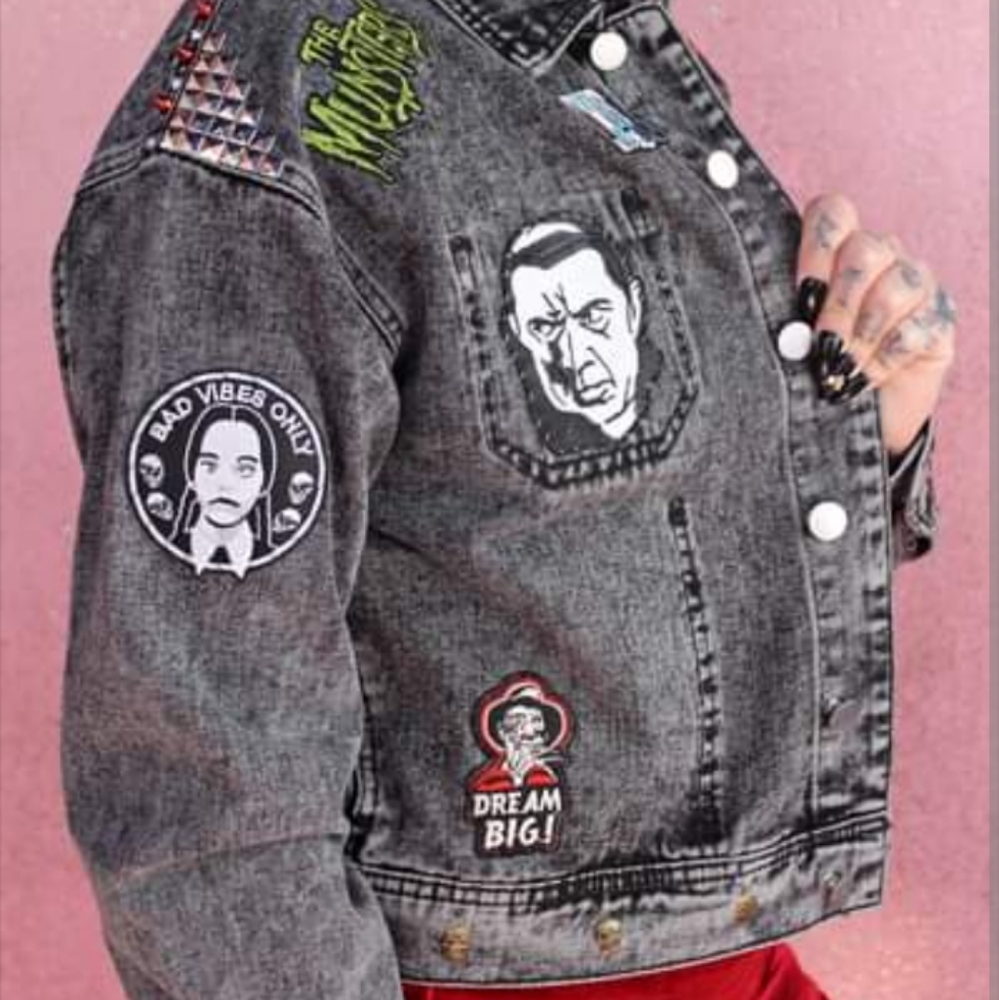 SOLD! Nosferatu pt.2! Horror movie lovers acid washed denim- CLAIMED! - Picture 10 of 16